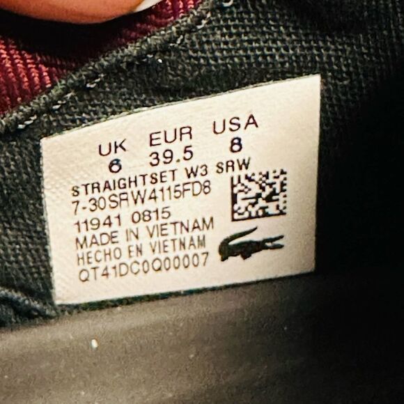 Lacrosse Flat Shoe Mens 8 Maroon Straightset - Picture 8 of 8